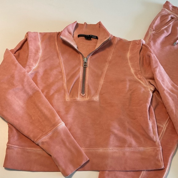 Veronica Beard lounge / sweatsuit set, peach color, 100% comfy cotton, Size XS - Picture 2 of 16